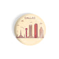 dhcrafts Round Fridge Magnet Brown Color Dallas Glossy Finish Design Pack of 1 (58 mm)