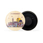 dhcrafts Fridge Magnet Brown Color Hyderabad Glossy Finish Design Pack of 1
