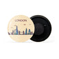 dhcrafts Fridge Magnet Brown Color London Glossy Finish Design Pack of 1