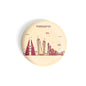 dhcrafts Round Fridge Magnet Brown Color Manama Glossy Finish Design Pack of 1 (58 mm)