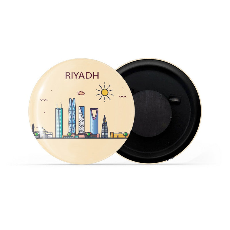 dhcrafts Fridge Magnet Brown Color Rabat Glossy Finish Design Pack of 1
