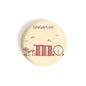 dhcrafts Round Fridge Magnet Brown Color Singapore Glossy Finish Design Pack of 1 (58 mm)