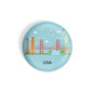 dhcrafts Round Fridge Magnet Blue Color USA Glossy Finish Design Pack of 1 (58 mm)
