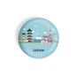 dhcrafts Round Fridge Magnet Blue Color Japan Glossy Finish Design Pack of 1 (58 mm)