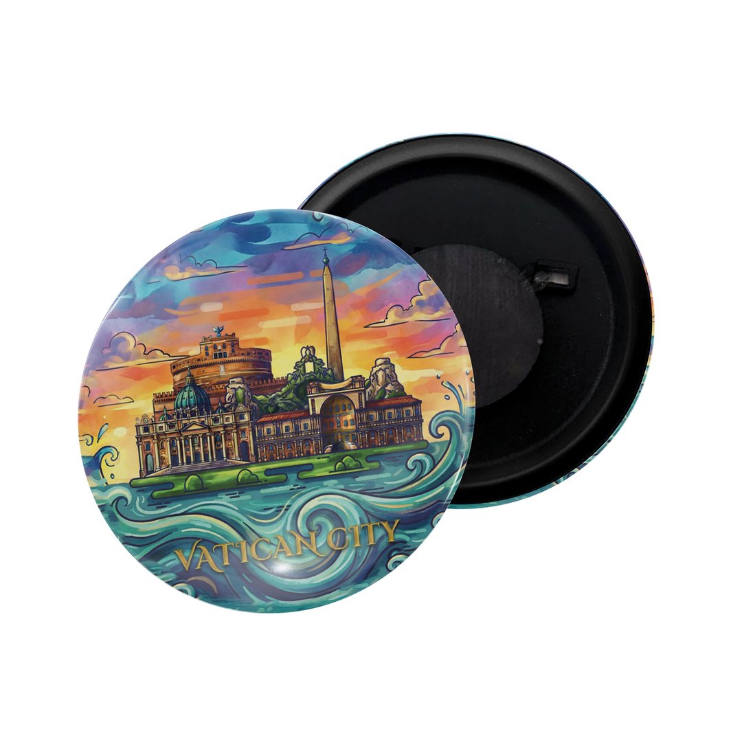 dhcrafts Fridge Magnet White Color Vatican Glossy Finish Design Pack of 1