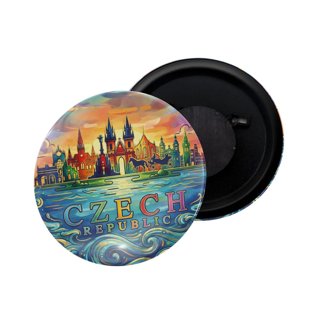 dhcrafts Fridge Magnet White Color Czech Republic Glossy Finish Design Pack of 1