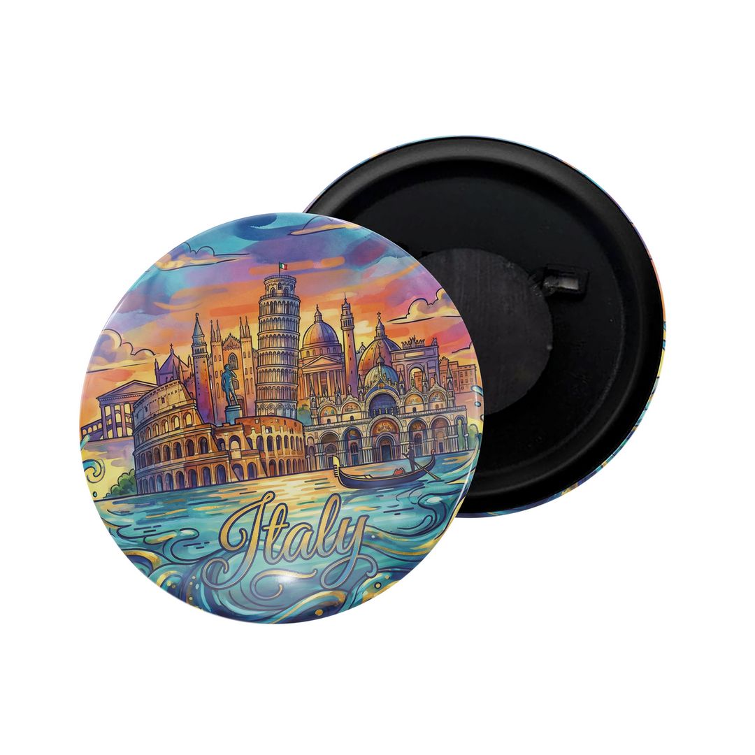 dhcrafts Fridge Magnet White Color Italy Glossy Finish Design Pack of 1