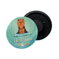 dhcrafts Fridge Magnet Blue Color Yorkshire Terrier Pet Dog Glossy Finish Design Pack of 1