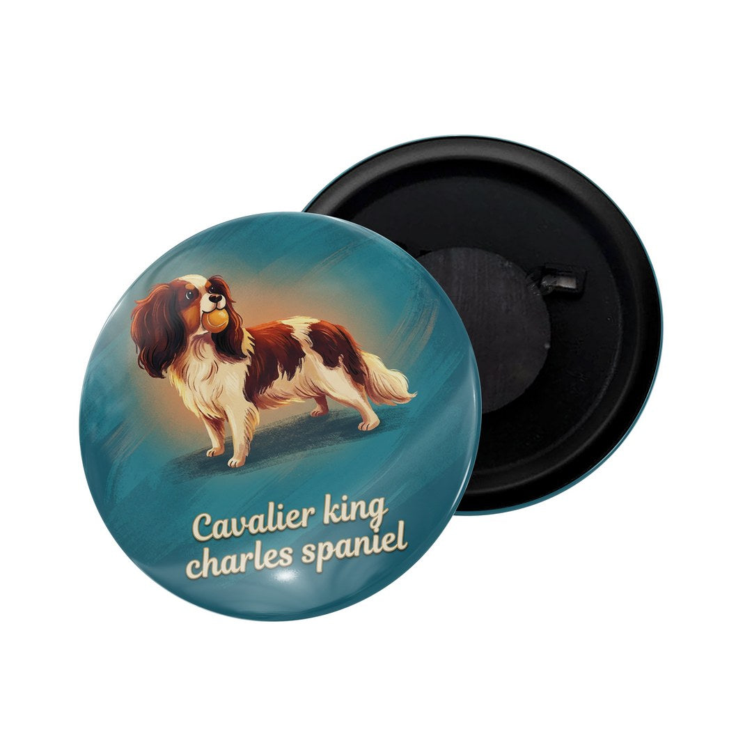 dhcrafts Fridge Magnet Blue Color Cavalier King Charles Spaniel Pet Dog Glossy Finish Design Pack of 1