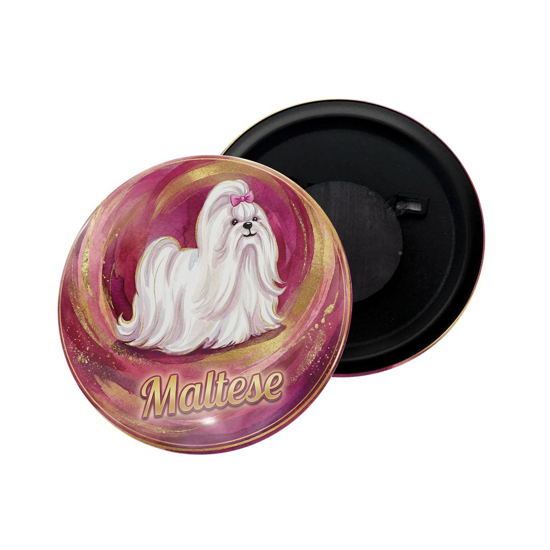 dhcrafts Fridge Magnet Red Color Maltese Pet Dog Glossy Finish Design Pack of 1