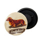 dhcrafts Fridge Magnet Brown Color Dachshund Pet Dog Glossy Finish Design Pack of 1