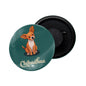 dhcrafts Fridge Magnet Green Color Chihuahua Pet Dog Glossy Finish Design Pack of 1