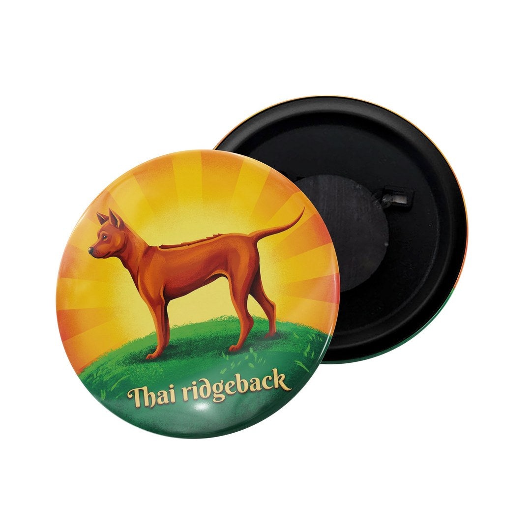 dhcrafts Fridge Magnet Yellow Color Thai Ridgeback Pet Dog Glossy Finish Design Pack of 1