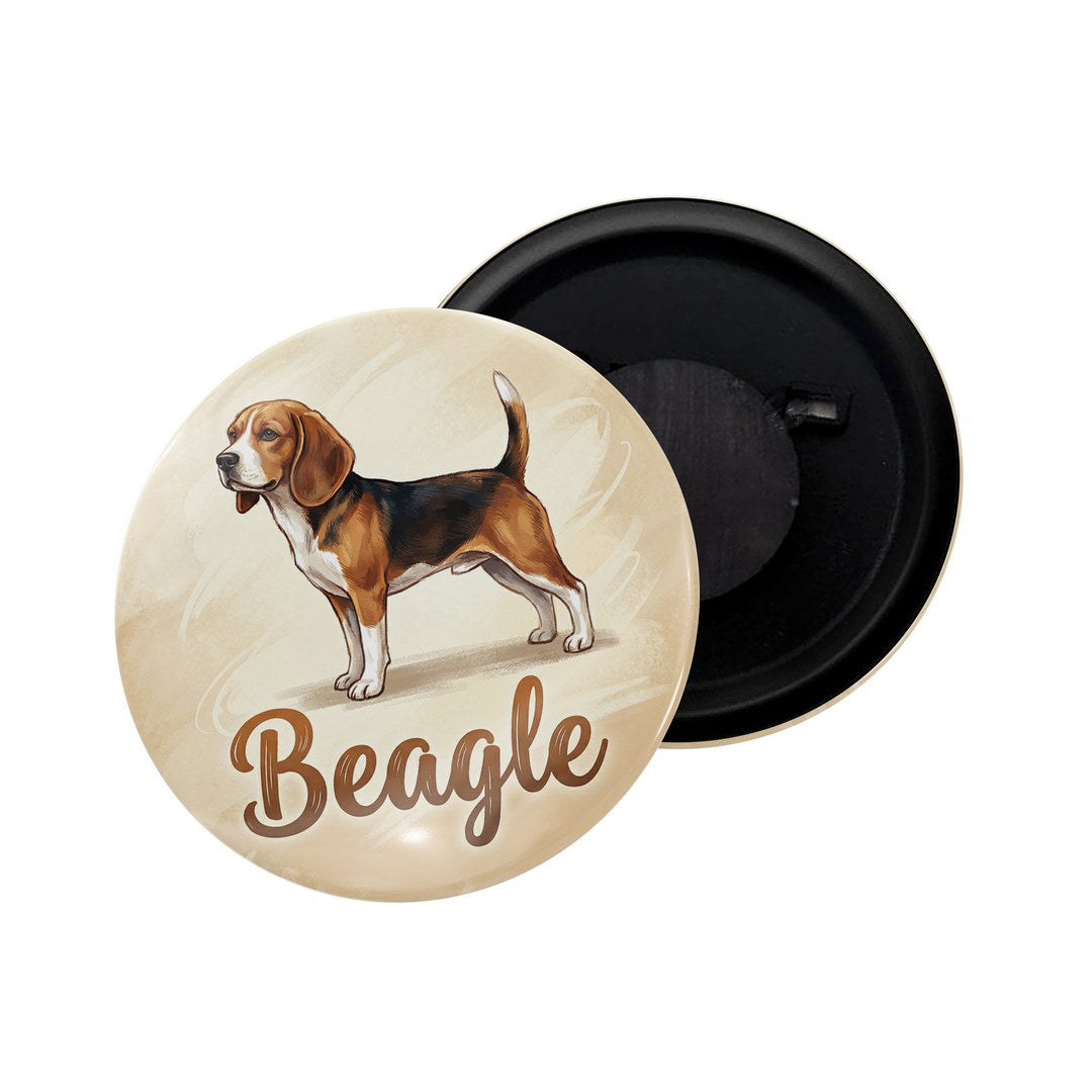 dhcrafts Fridge Magnet Brown Color Beagle Pet Dog Glossy Finish Design Pack of 1