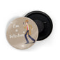 dhcrafts Round Fridge Magnet Brown Color Profession I'm A Detective Glossy Finish Design Pack of 1