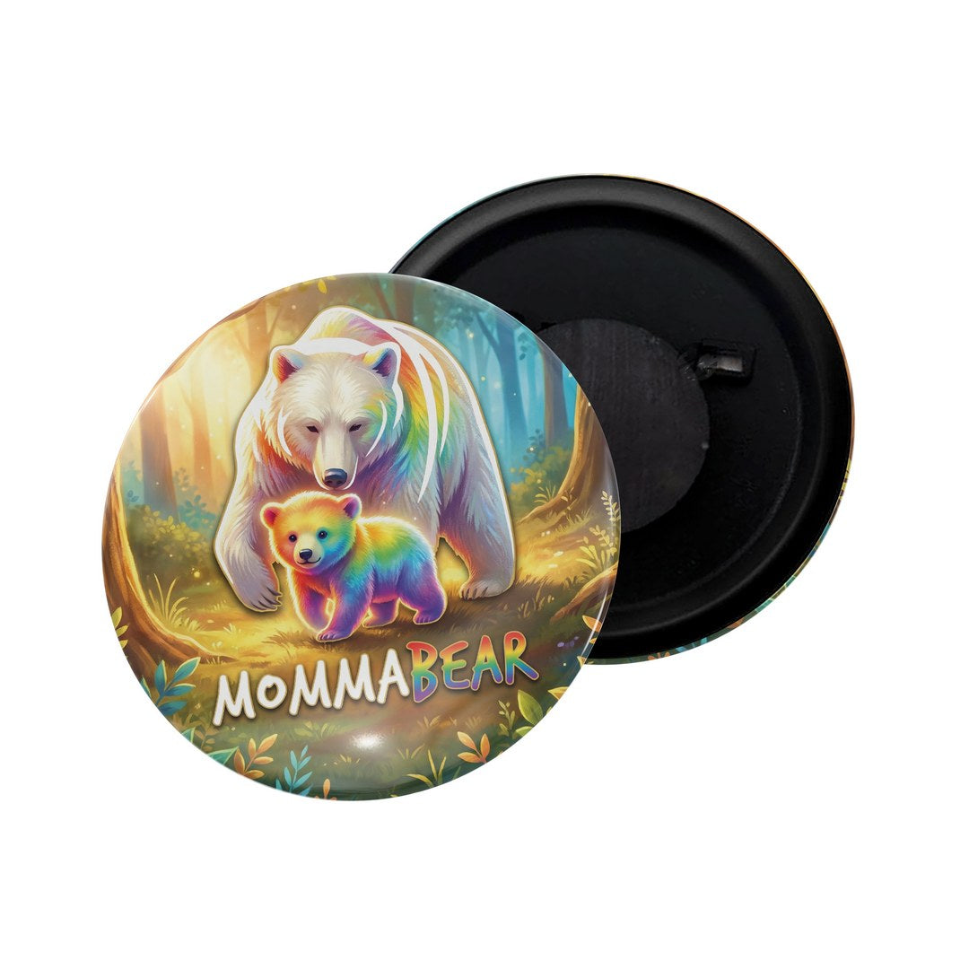 dhcrafts Fridge Magnet Black Color LGBTQ Momma Bear D2 Glossy Finish Design Pack of 1