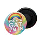 dhcrafts Fridge Magnet Black Color LGBTQ Sounds Gay I'm in D3 Glossy Finish Design Pack of 1