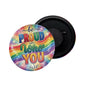 dhcrafts Fridge Magnet Purple Color LGBTQ Be Proud of Who You are D12 Glossy Finish Design Pack of 1
