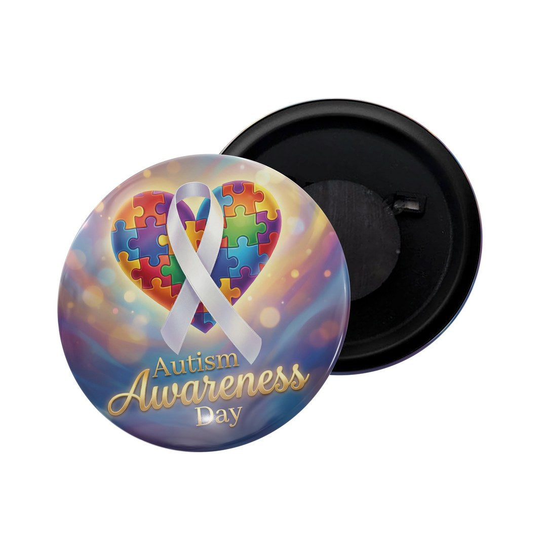 dhcrafts Fridge Magnet Blue Color Autism Awareness Day D5 Glossy Finish Design Pack of 1