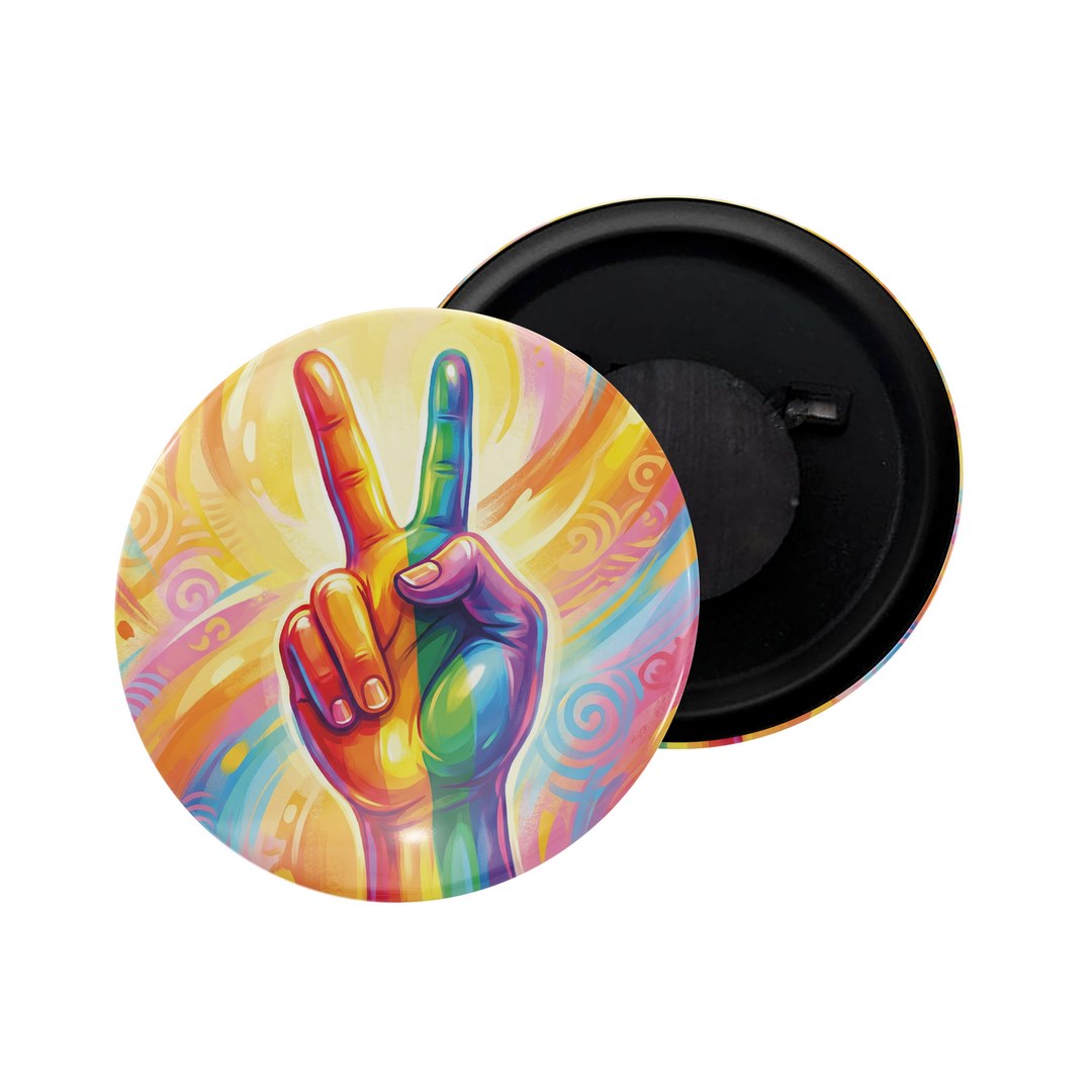 dhcrafts Fridge Magnet Pink Color Victory LGBTQ D18 Glossy Finish Design Pack of 1