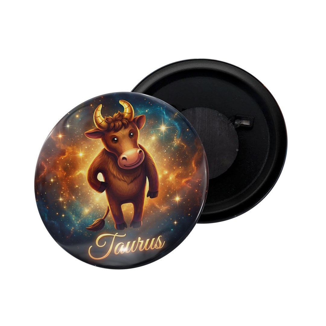 dhcrafts Fridge Magnet White Color Cute Zodiac Sign Taurus D2 Glossy Finish Design Pack of 1