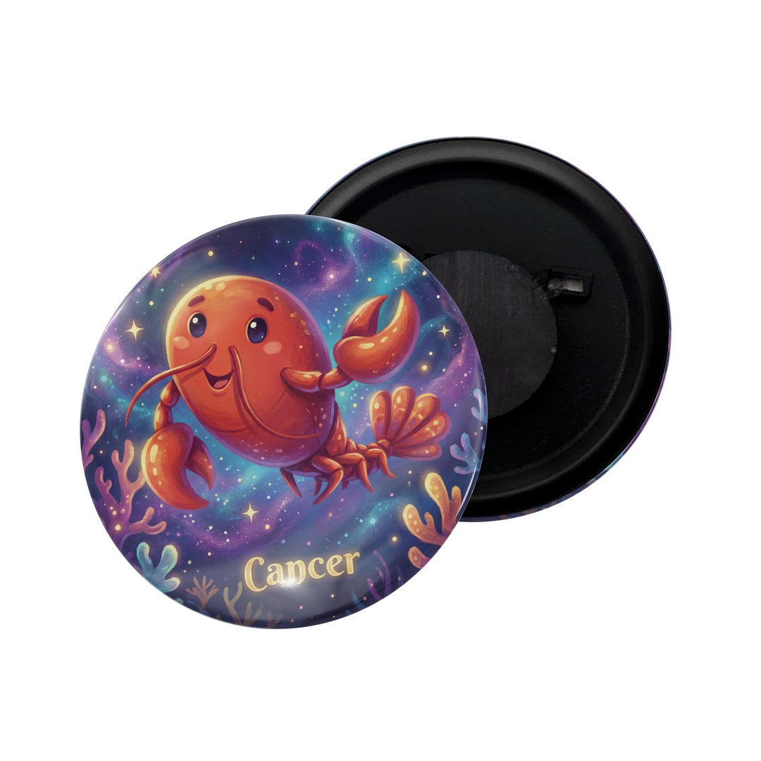 dhcrafts Fridge Magnet White Color Cute Zodiac Sign Cancer D2 Glossy Finish Design Pack of 1