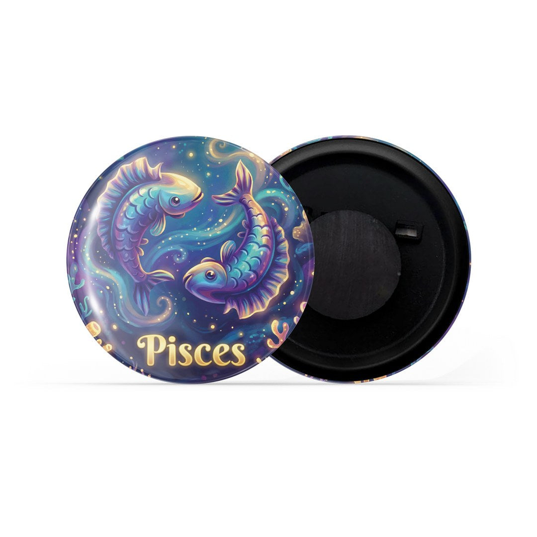 dhcrafts Fridge Magnet White Color Cute Zodiac Sign Pieces D2 Glossy Finish Design Pack of 1