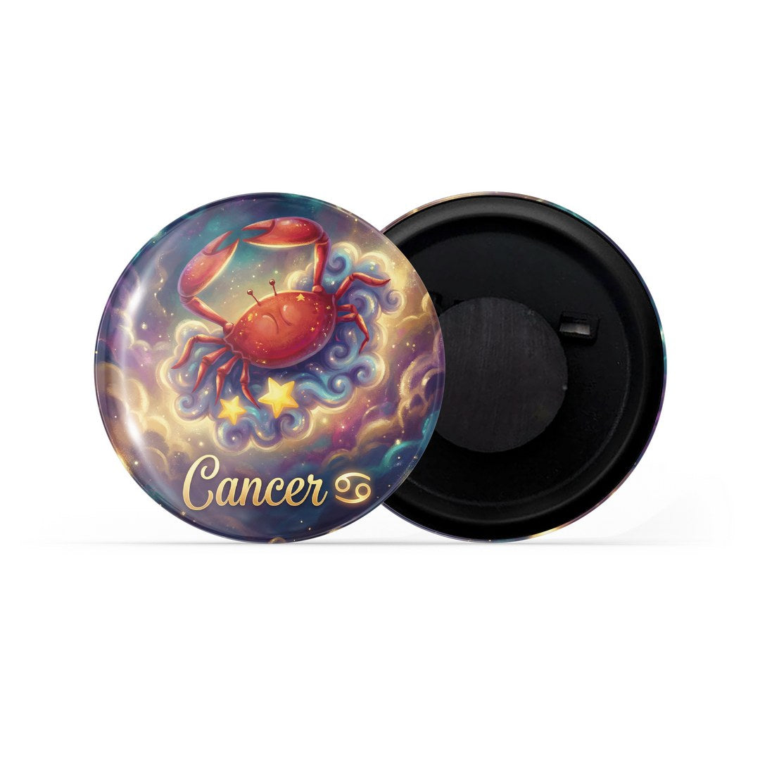 dhcrafts Fridge Magnet Pink Color Cute Zodiac Sign Cancer D3 Glossy Finish Design Pack of 1