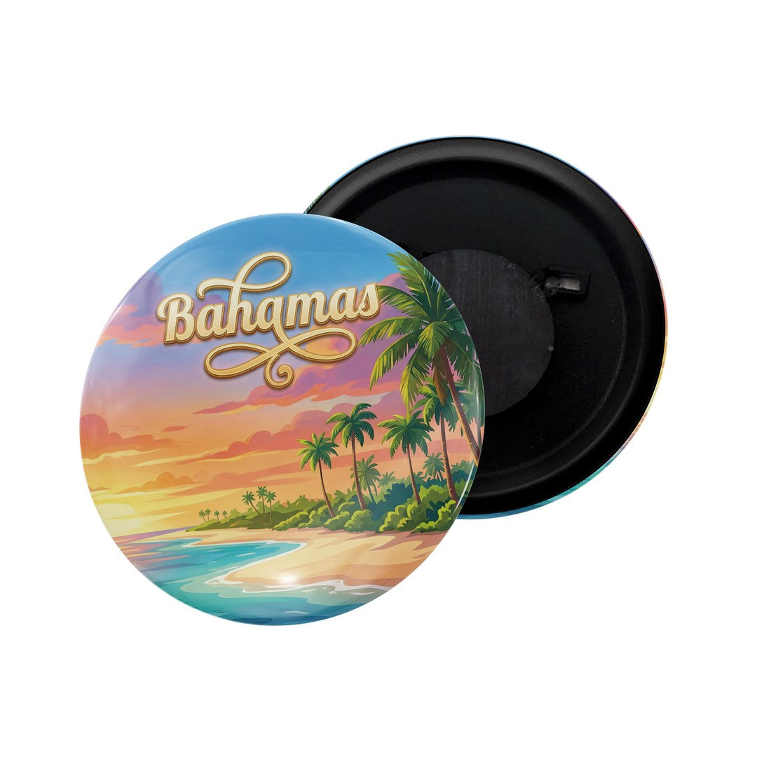 dhcrafts Fridge Magnet Multicolor Bahamas D3 Glossy Finish Design Pack of 1