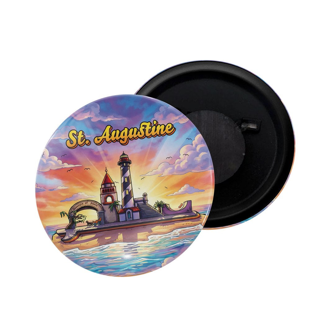 dhcrafts Fridge Magnet Multicolor St. Augustine D1 Glossy Finish Design Pack of 1