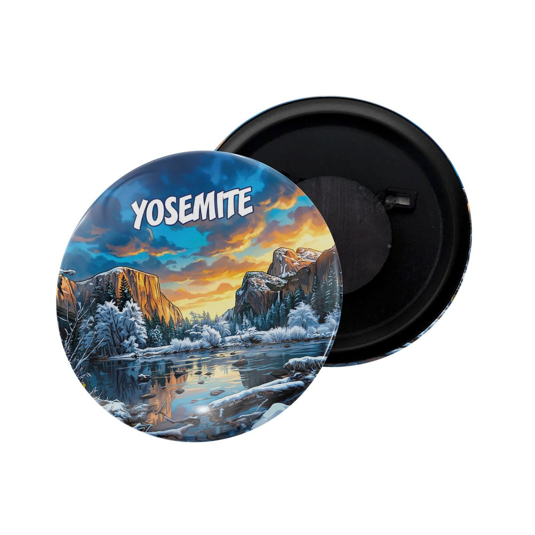 dhcrafts Fridge Magnet Multicolor Yosemite D2 Glossy Finish Design Pack of 1