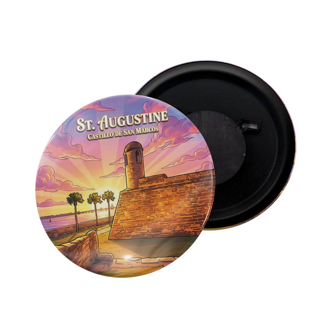 dhcrafts Fridge Magnet Multicolor St. Augustine Castillo De San Marcos D1 Glossy Finish Design Pack of 1