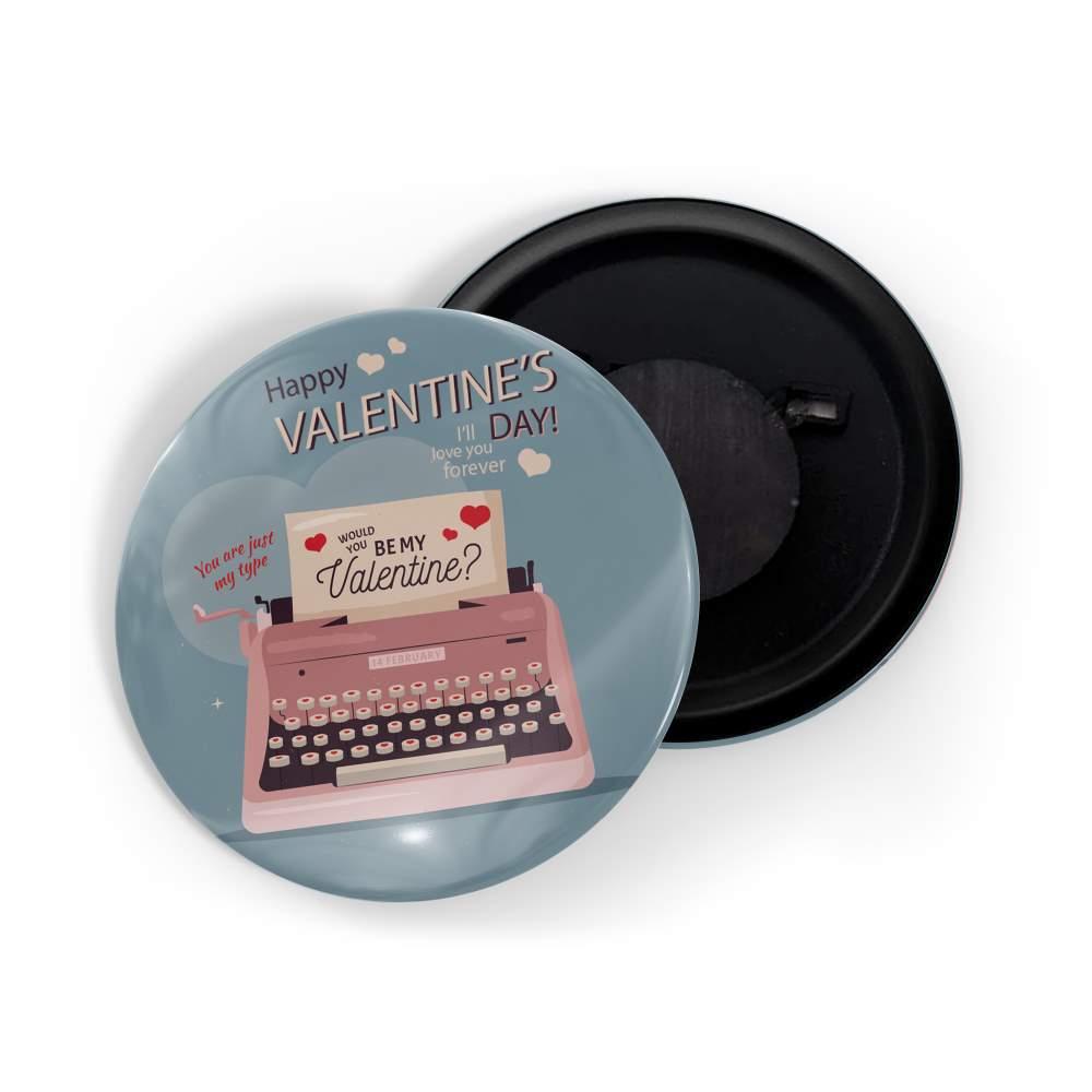 dhcrafts Fridge Magnet Grey Valentines Day D2 Glossy Finish Design Pack of 1