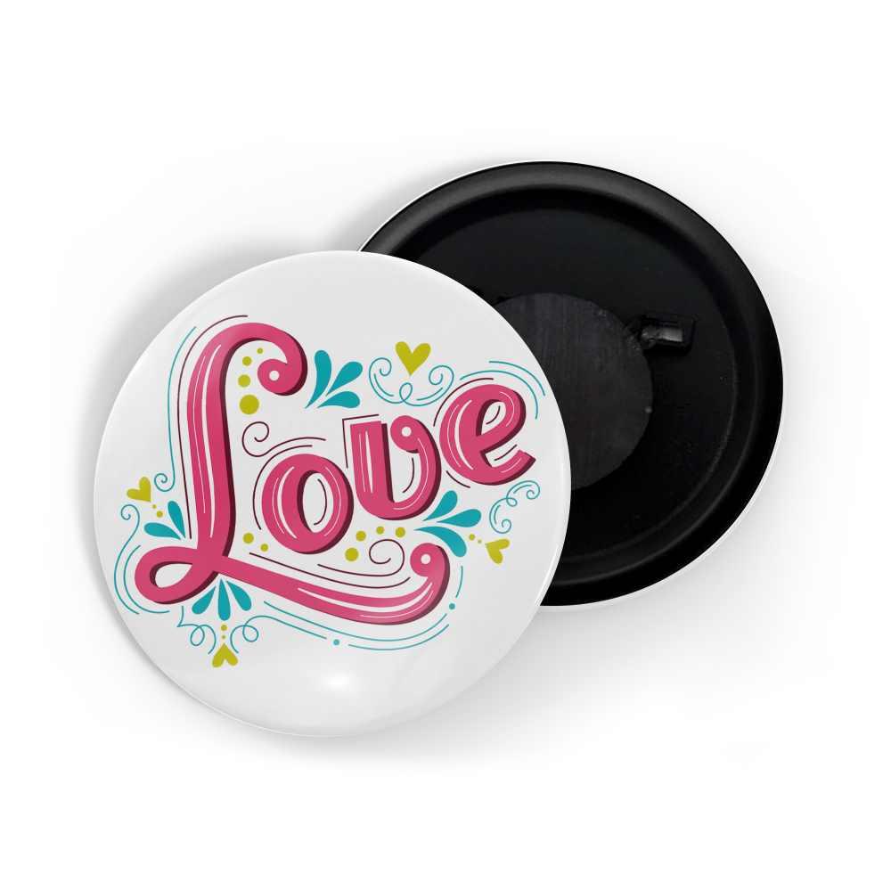 dhcrafts Fridge Magnet White Valentine's Day Love Glossy Finish Design Pack of 1