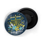 dhcrafts Fridge Magnet Blue Hanukkah Glossy Finish Design Pack of 1