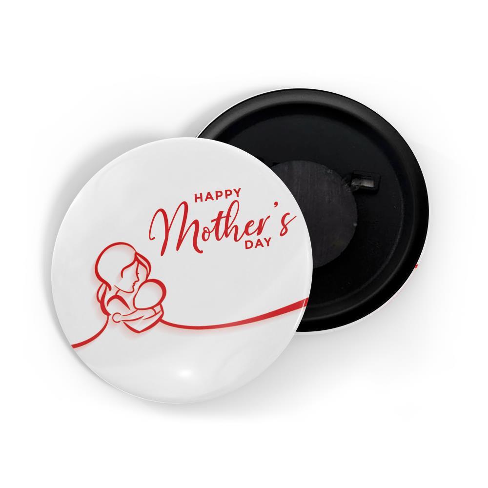 dhcrafts Fridge Magnet White Mother's Day D3 Glossy Finish Design Pack of 1