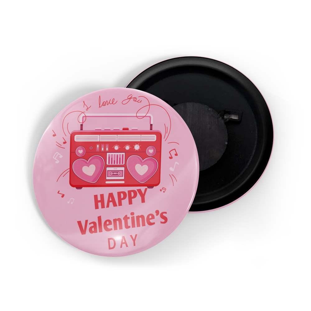 dhcrafts Fridge Magnet Pink Valentine's Day D9 Glossy Finish Design Pack of 1