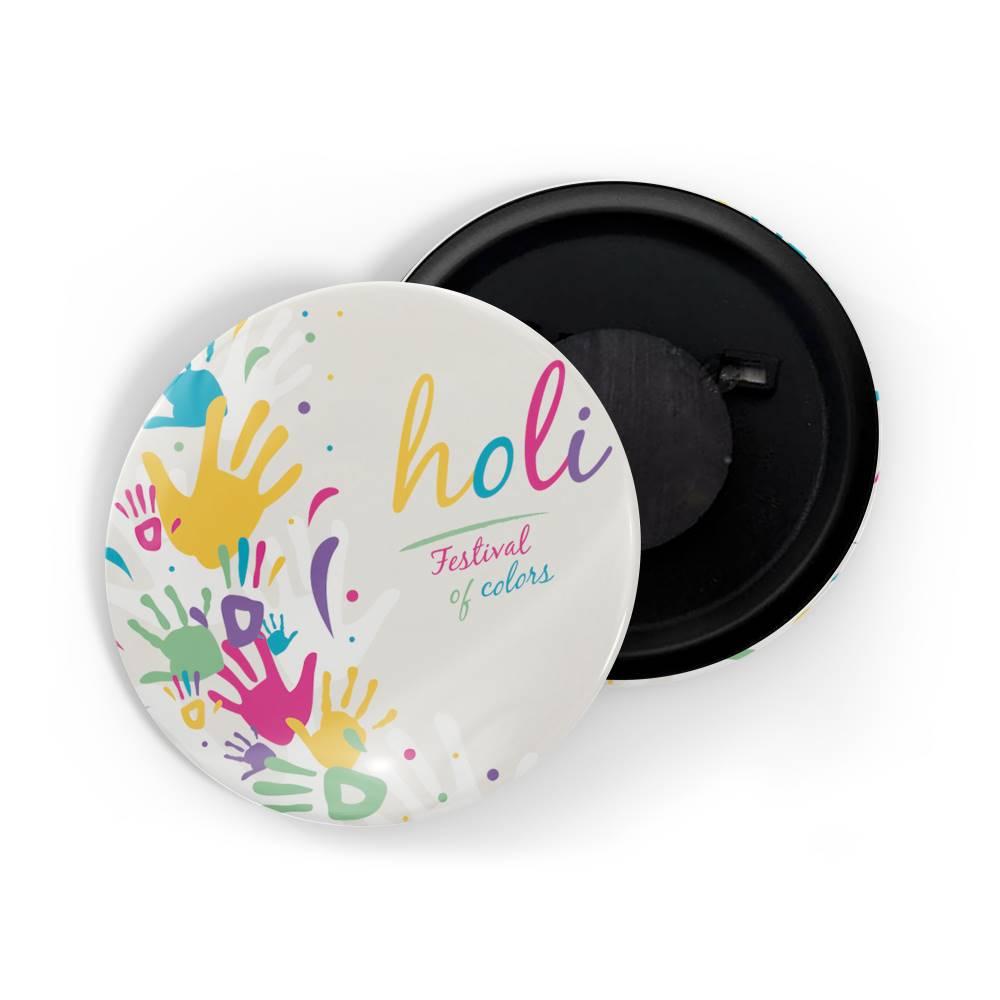 dhcrafts Fridge Magnet Multicolor Holi Festival of Colors D4 Glossy Finish Design Pack of 1