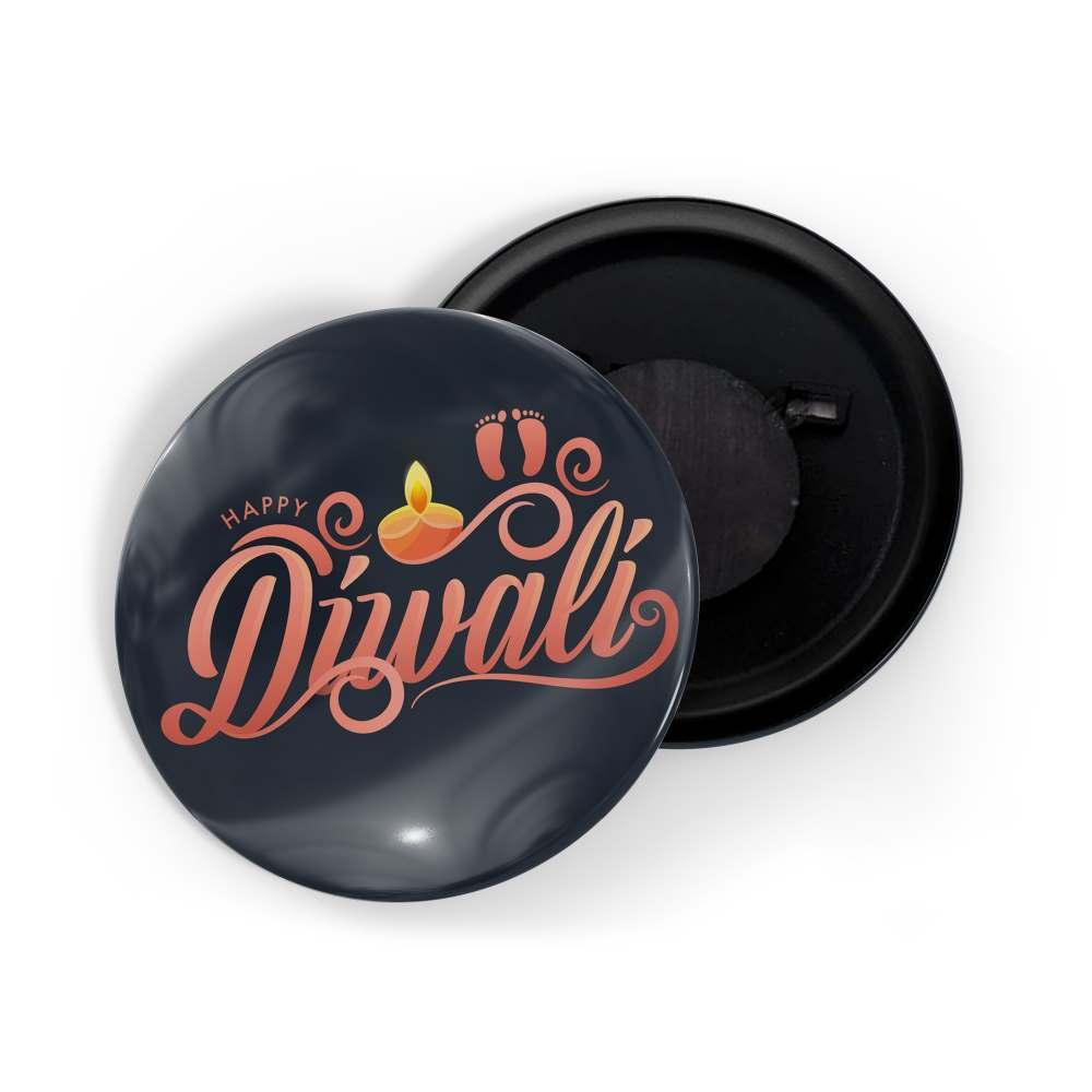 dhcrafts Fridge Magnet Blue Diwali D4 Glossy Finish Design Pack of 1