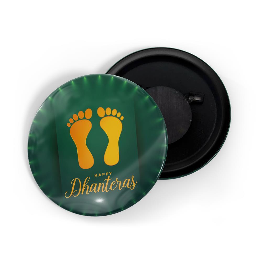 dhcrafts Fridge Magnet Green Dhanteras Glossy Finish Design Pack of 1