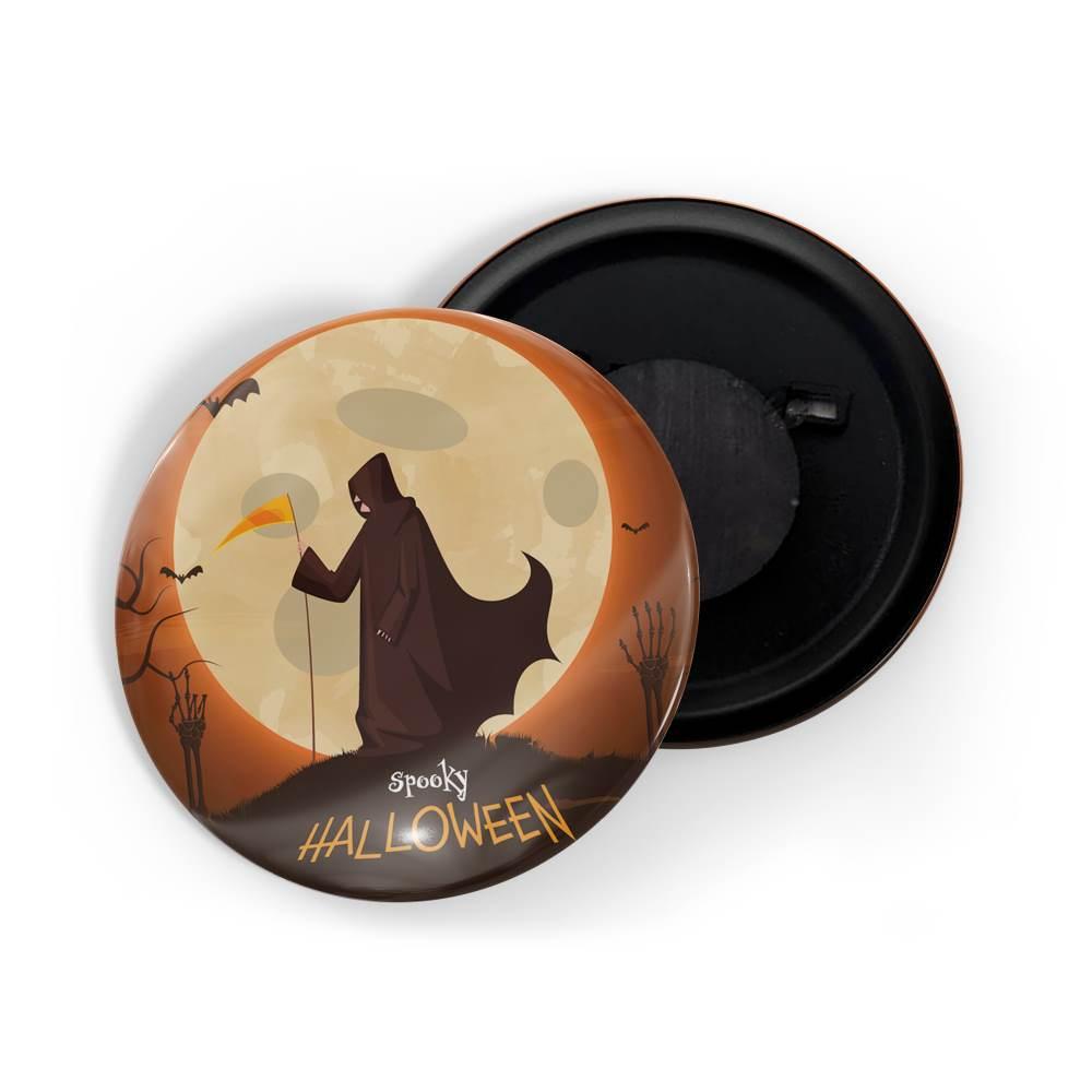 dhcrafts Fridge Magnet Brown Halloween D2 Glossy Finish Design Pack of 1