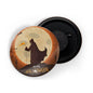 dhcrafts Fridge Magnet Brown Halloween D2 Glossy Finish Design Pack of 1