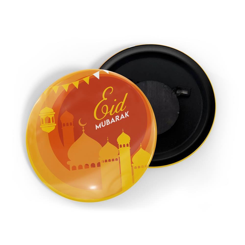 dhcrafts Fridge Magnet Yellow Eid Mubarak D2 Glossy Finish Design Pack of 1