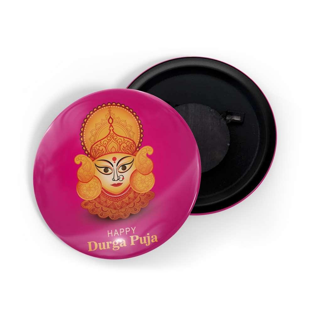 dhcrafts Fridge Magnet Pink Durga Puja D2 Glossy Finish Design Pack of 1