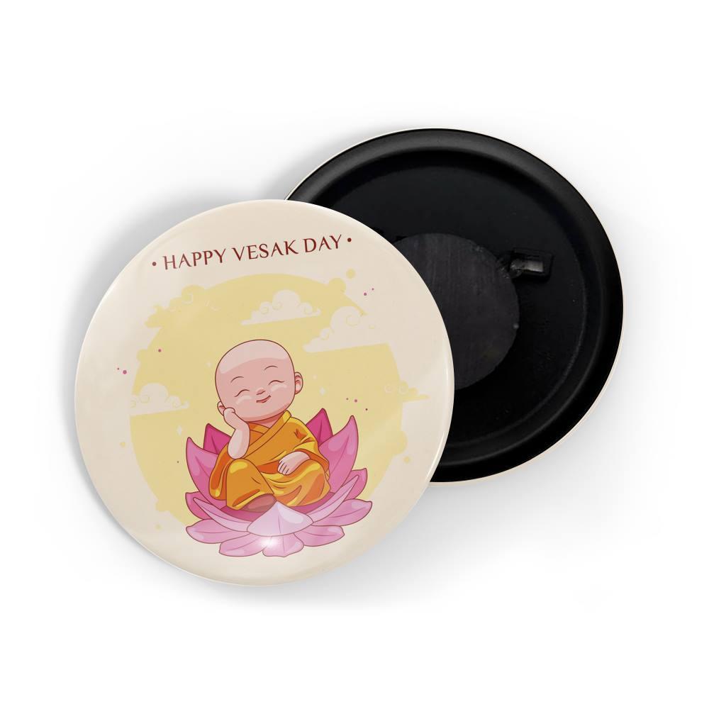 dhcrafts Fridge Magnet Yellow Vesak Day D2 Glossy Finish Design Pack of 1