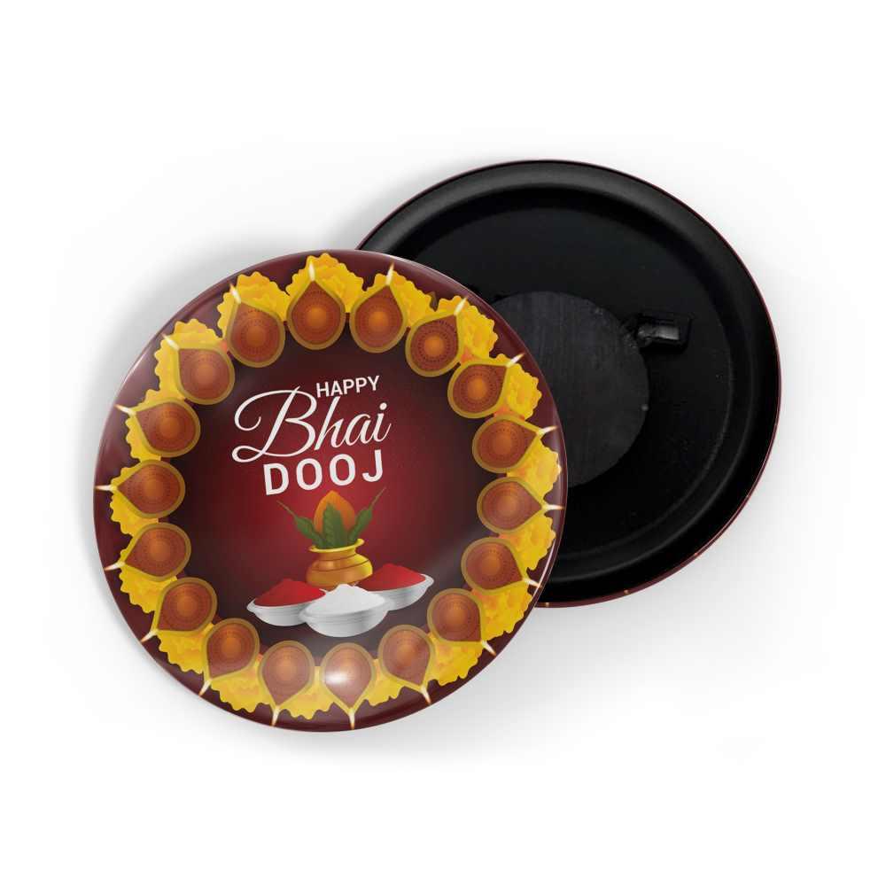 dhcrafts Fridge Magnet Multicolor Bhai Dooj Glossy Finish Design Pack of 1