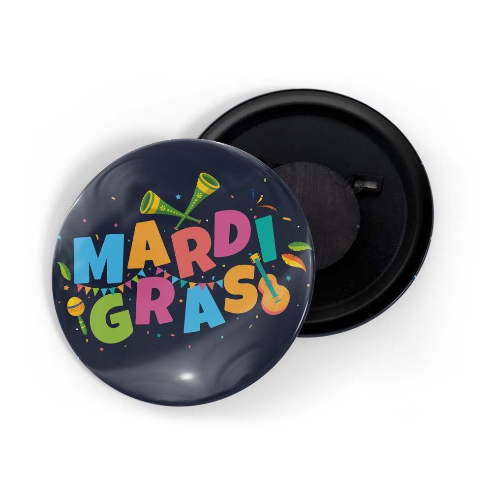 dhcrafts Fridge Magnet Blue Mardi Gras Glossy Finish Design Pack of 1