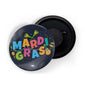 dhcrafts Fridge Magnet Blue Mardi Gras Glossy Finish Design Pack of 1