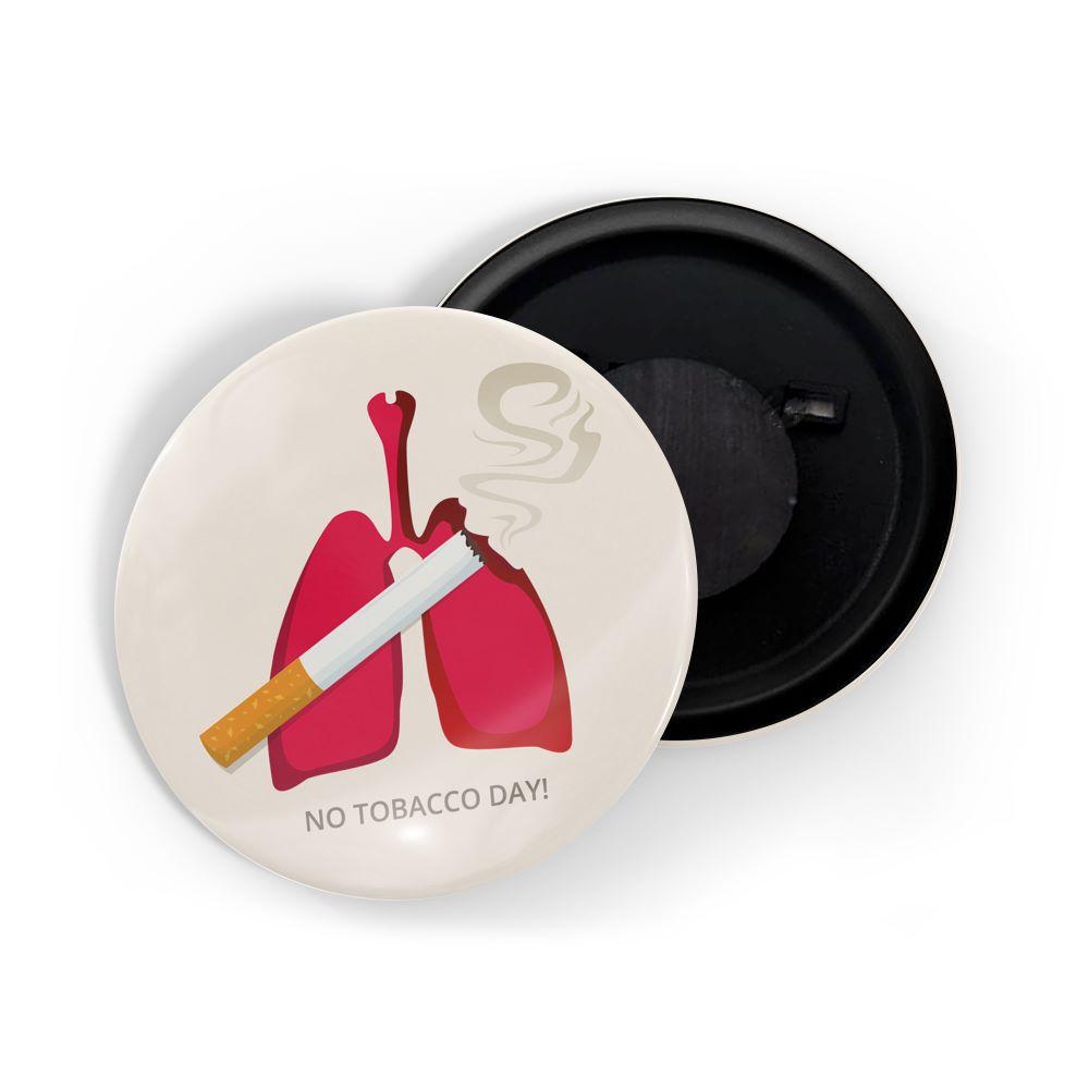 dhcrafts Fridge Magnet Multicolor No Tobaco Day D1 Glossy Finish Design Pack of 1