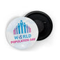 dhcrafts Fridge Magnet White World Population Day Glossy Finish Design Pack of 1
